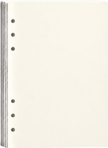 Vultera A5 navulling blanco – 6 gaten – 100 vellen ivoorwit papier – refill voor notitieboek & schetsboek