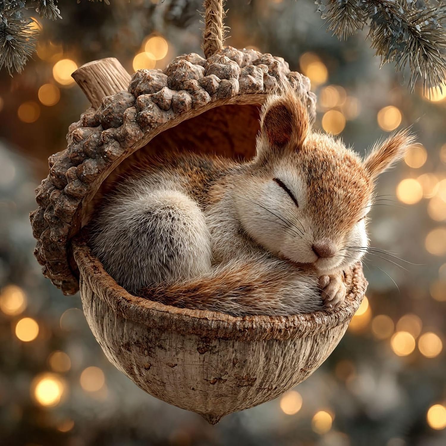 Eikenboomdecoraties voor de kerstboom