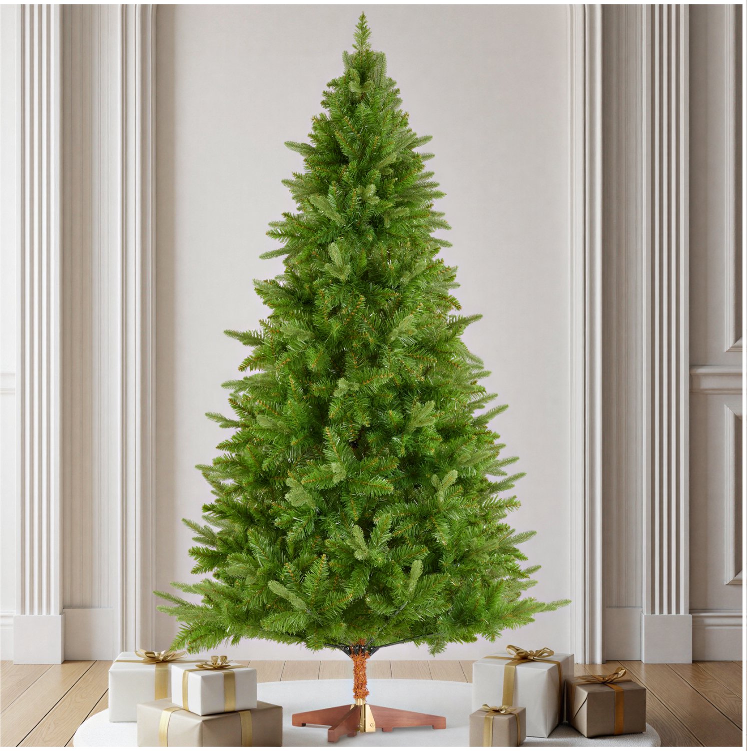 tectake® Kunstkerstboom Cupid - Natuurgetrouwe uitstraling met flexibele takken - Dichte diepgroene naalden - Snelle opbouw met steeksysteem - Inclusief inklapbare standaard - 180cm - 545 takken
