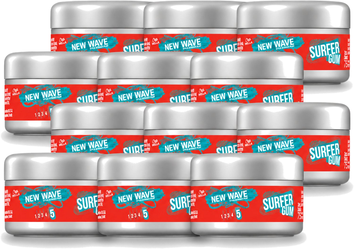 12 x Wella – New Wave Ultimate Effect Surfer Gum - 75 ml - Voordeelverpakking - 12 stuks