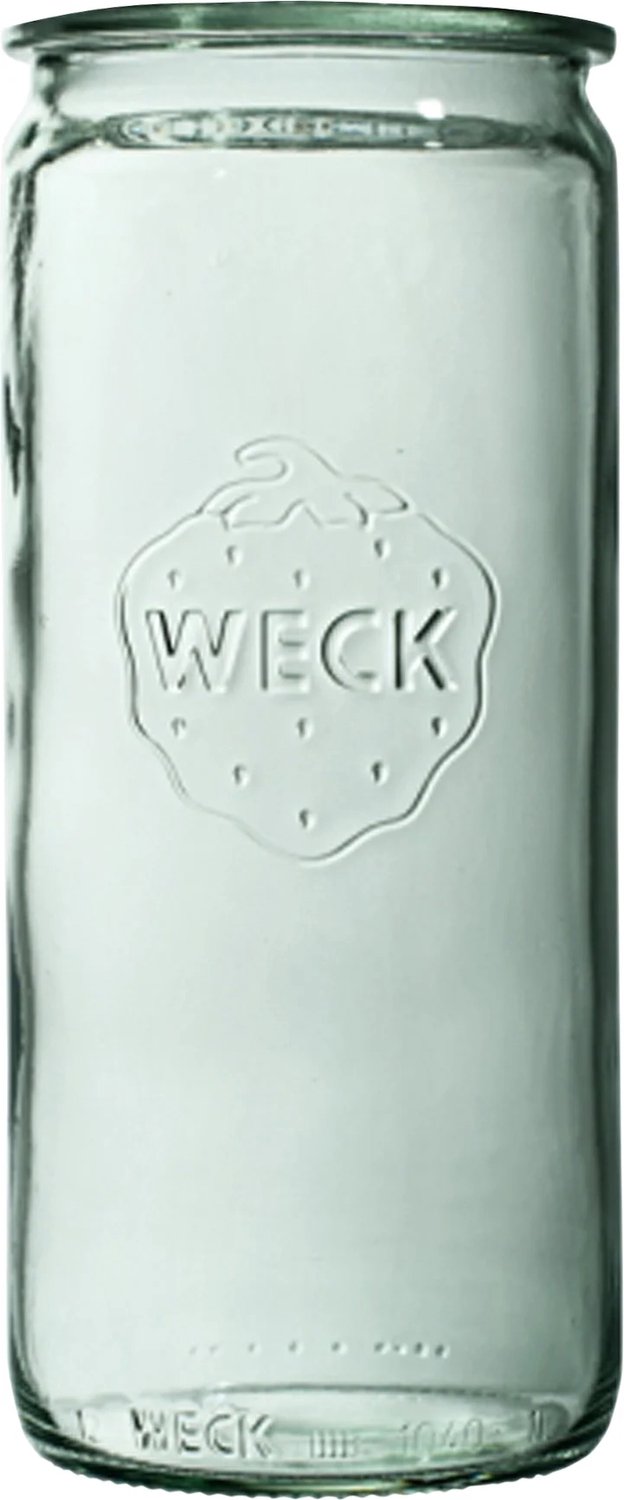 Weckpot cilinder - 1500 ml / 1,5L - inmaakpot - met rubberen ring en deksel