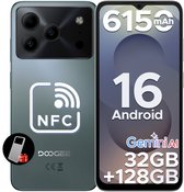 DOOGEE Note 56 Pro - Smartphone - 32GB RAM + 128GB ROM(2TB/TF) - Gemini AI - Android 16 - 6150mAh - 6,56 inch HD + 90Hz - 4G Dual SIM - Gemini AI - OTG - NFC - Face ID - GPS - Groen
