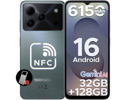 DOOGEE Note 56 Pro - Smartphone - 32GB RAM + 128GB ROM(2TB/TF) - Gemini AI - Android 16 - 6150mAh - 6,56 inch HD + 90Hz - 4G Dual SIM - Gemini AI - OTG - NFC - Face ID - GPS - Groen
