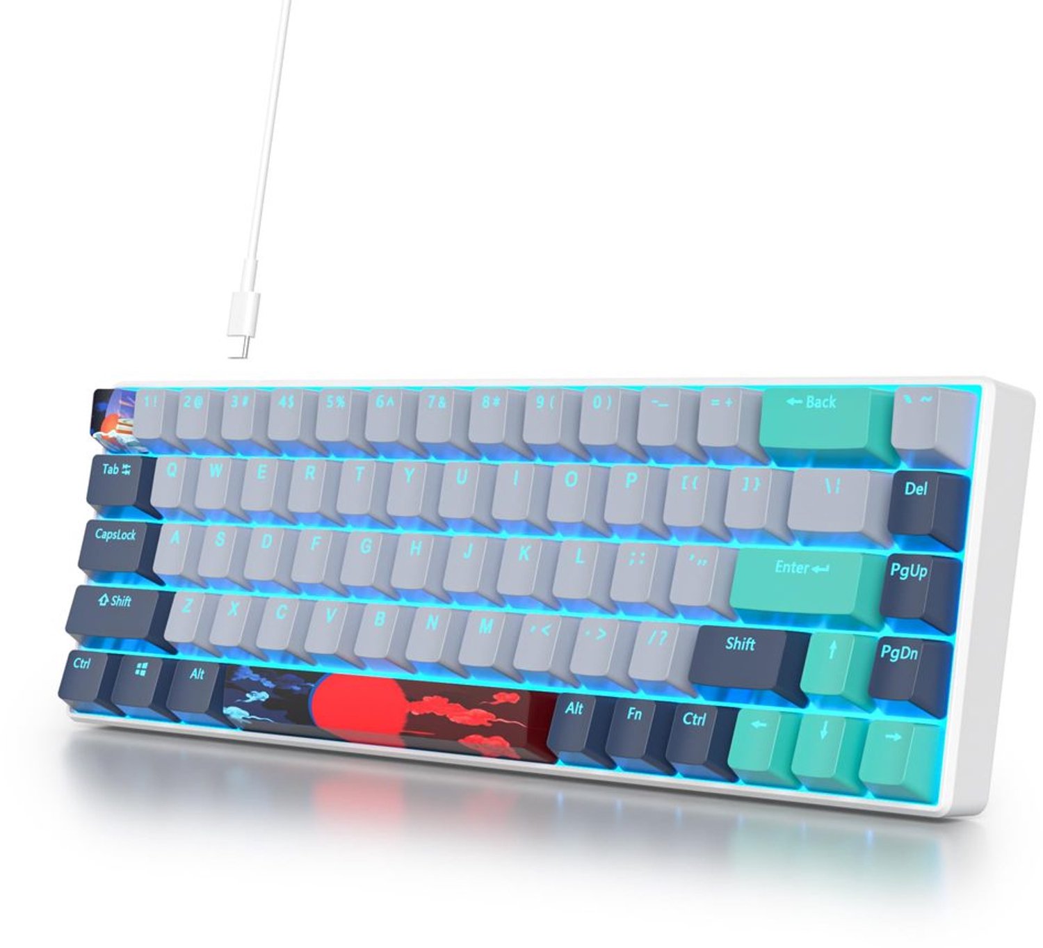 Compact Mechanisch Gaming Toetsenbord met RGB Verlichting