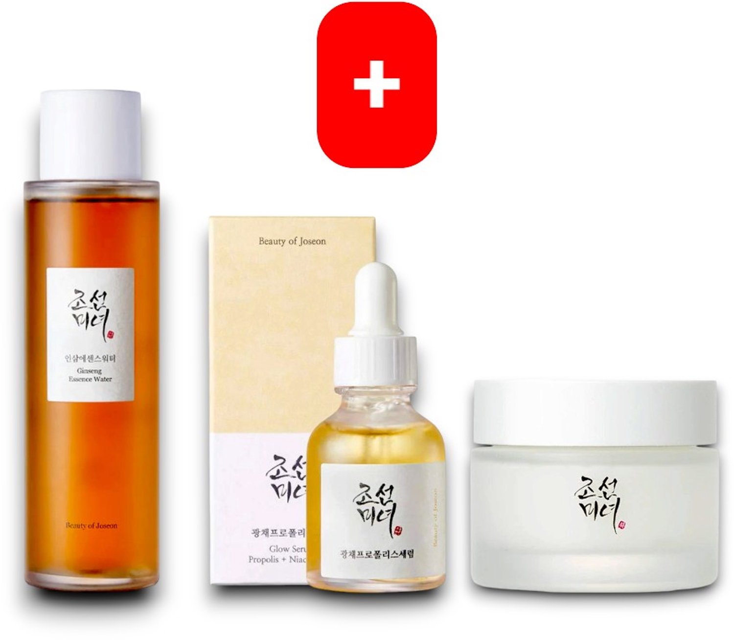 Beauty of Joseon x 3-Ginseng Essence Water 150ml + Glow Serum Propolis + Niacinamide 30ml + Dynasty Cream 50ml