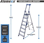 Alumexx Twin-Deck - Huishoudtrap 7 treden - Keukentrap - Inklapbaar - 3.47m werkhoogte