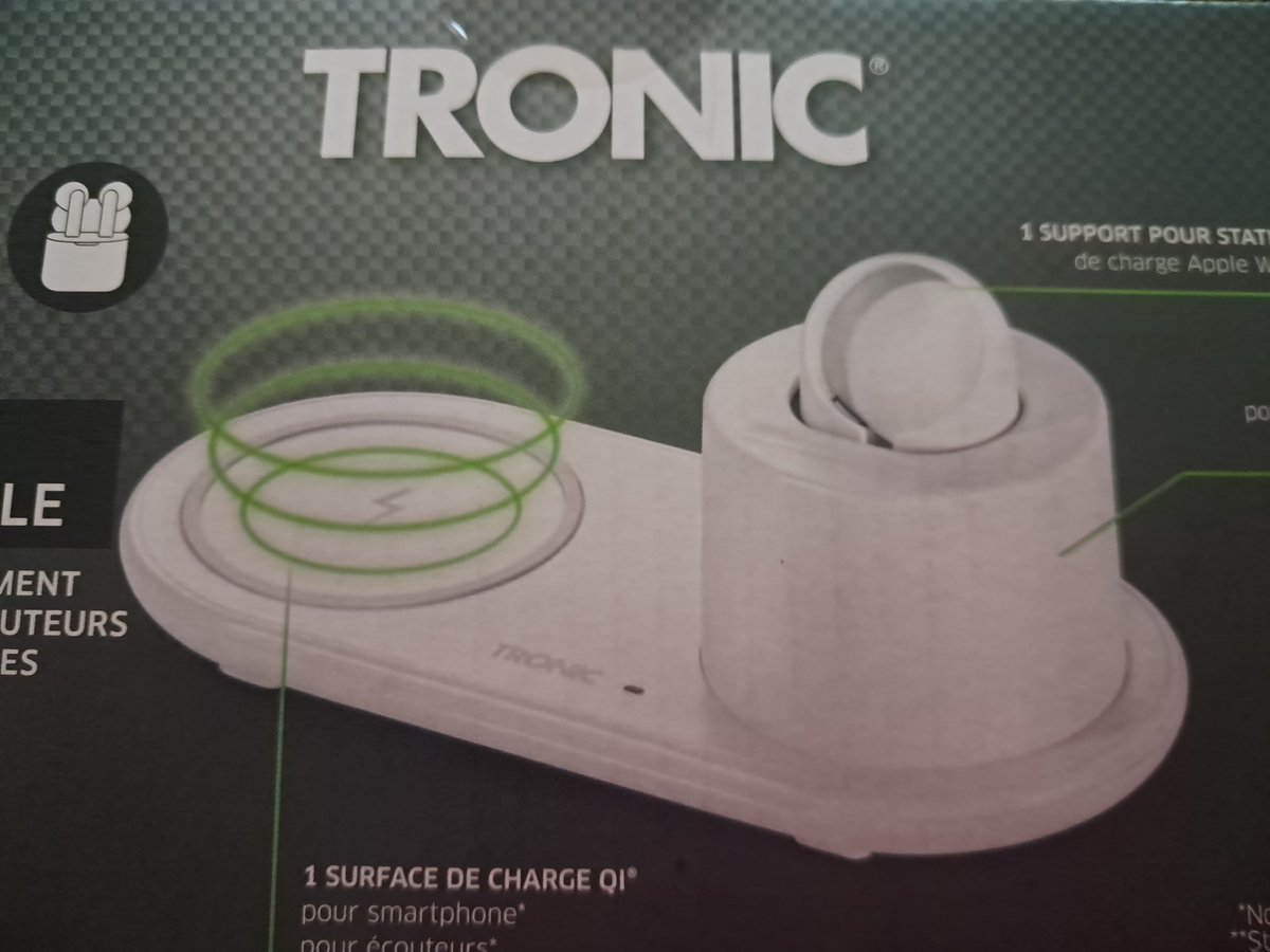 Tronic Multifunctioneel Laadstation - Draadloos opladen - oplaadpad - Oordopjes, Smartwatch of telefoon - Wit