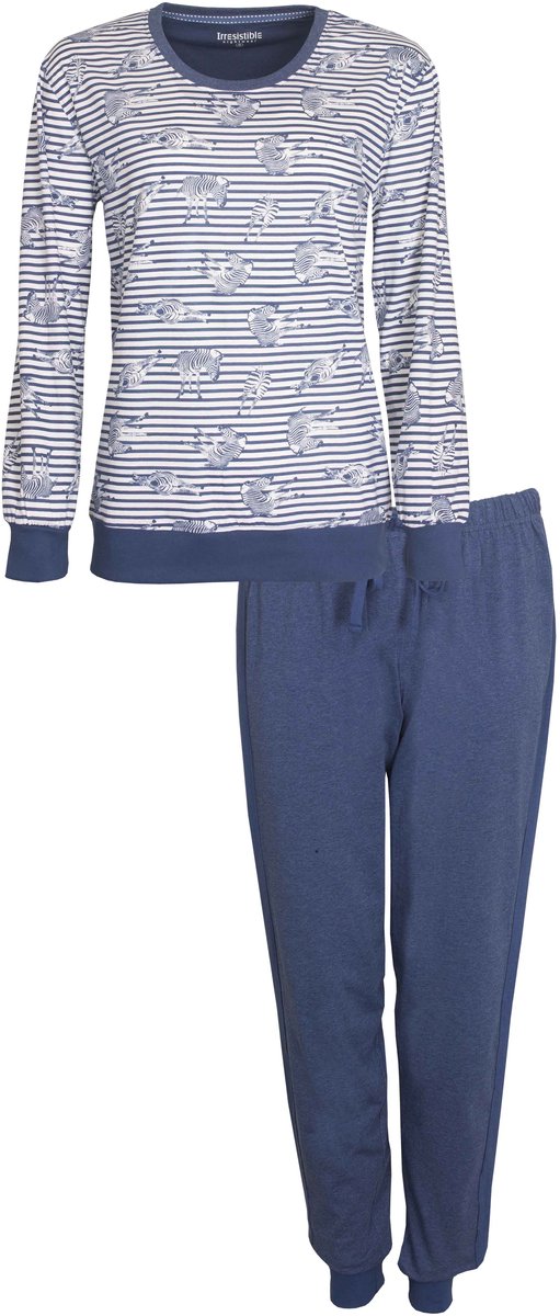 Irresistible Dames Pyjama - Katoen - Blauw - Maat M
