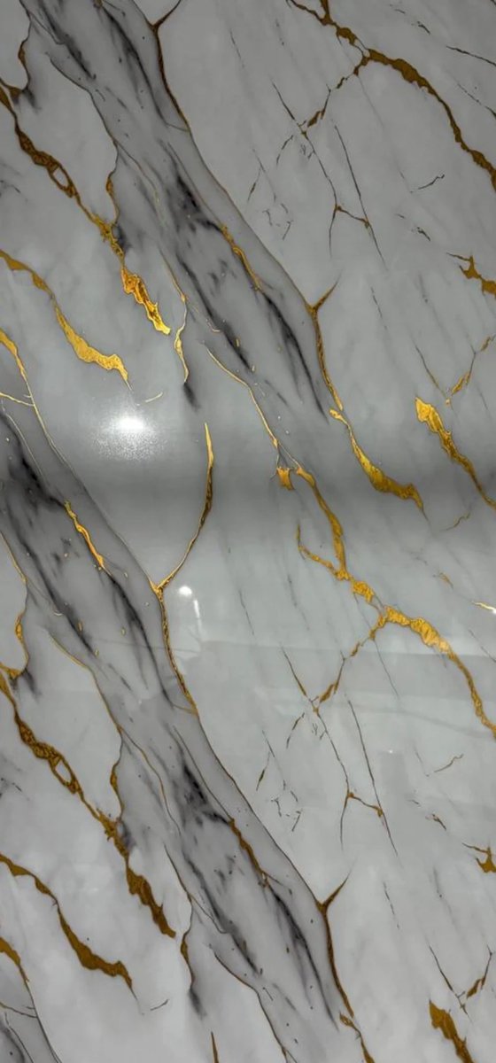 pvc wandpanelen/122x280x0,3 cm/ROMA goldi glossy – PVC Wandpanelen – Wandbekleding – Muurpaneel – Goudkleurig – Hoogglans – Marmerlook – Luxe Wanddecoratie – Waterbestendig – Badkamer, Keuken, Toilet & Woonkamer – Moderne Wandafwerking