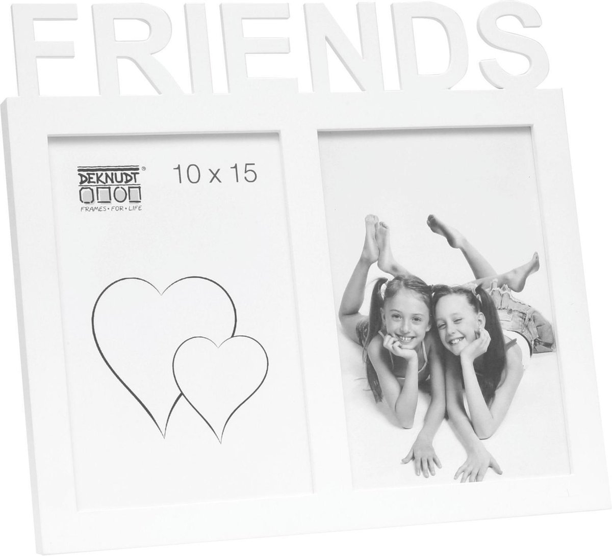 Deknudt Frames multifotolijst 68NK1 P2C - wit - FRIENDS - 2x 10x15 cm