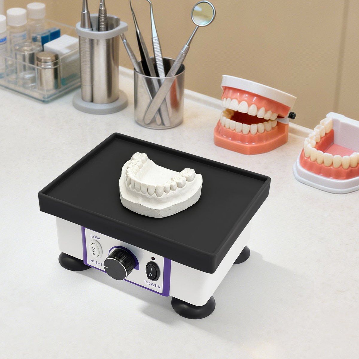Tandheelkundige Vibrator Vierkante 120W - Laboratoriumapparatuur - Metaal En Rubber - Voor Gips Mengwerk
