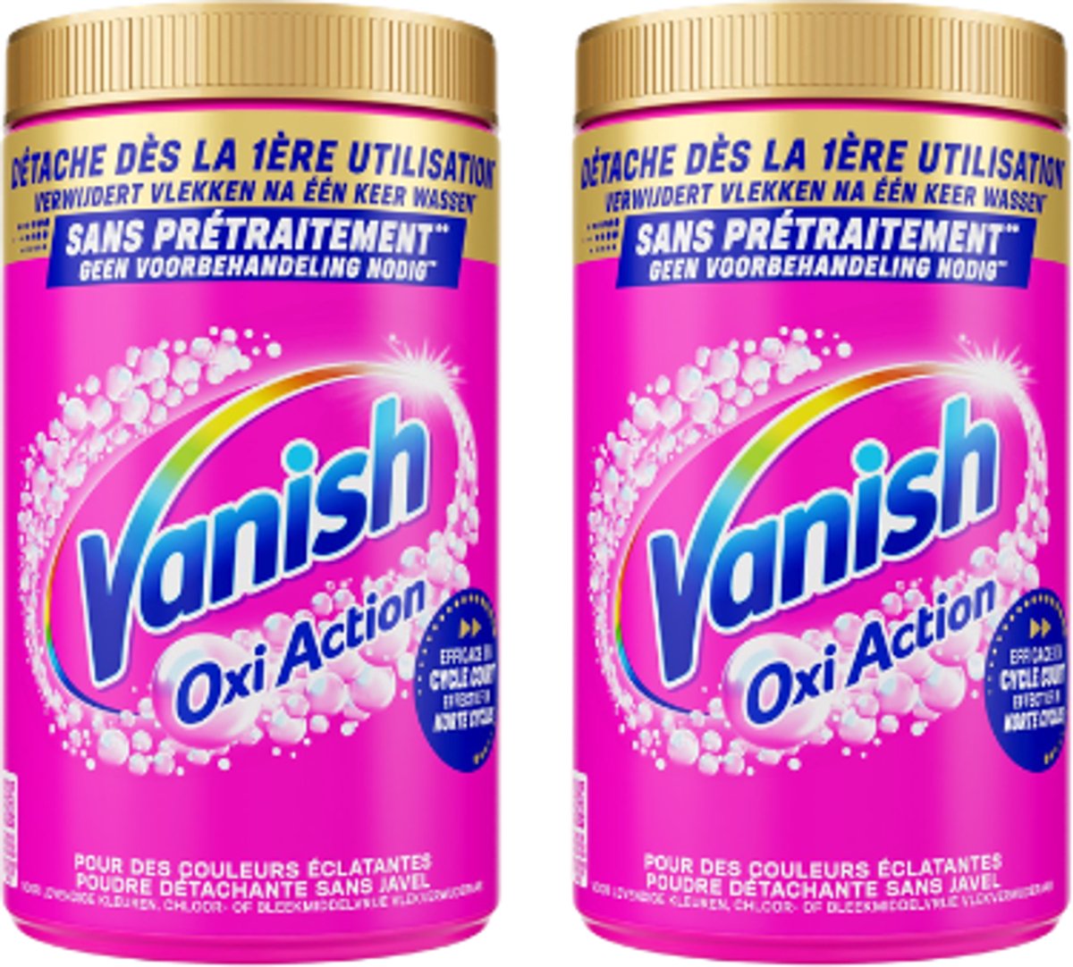 Vanish Oxi Action Vlekverwijderaar Poeder Color – 2x 1,45 kg – 2,9 kg – Voordeelverpakking