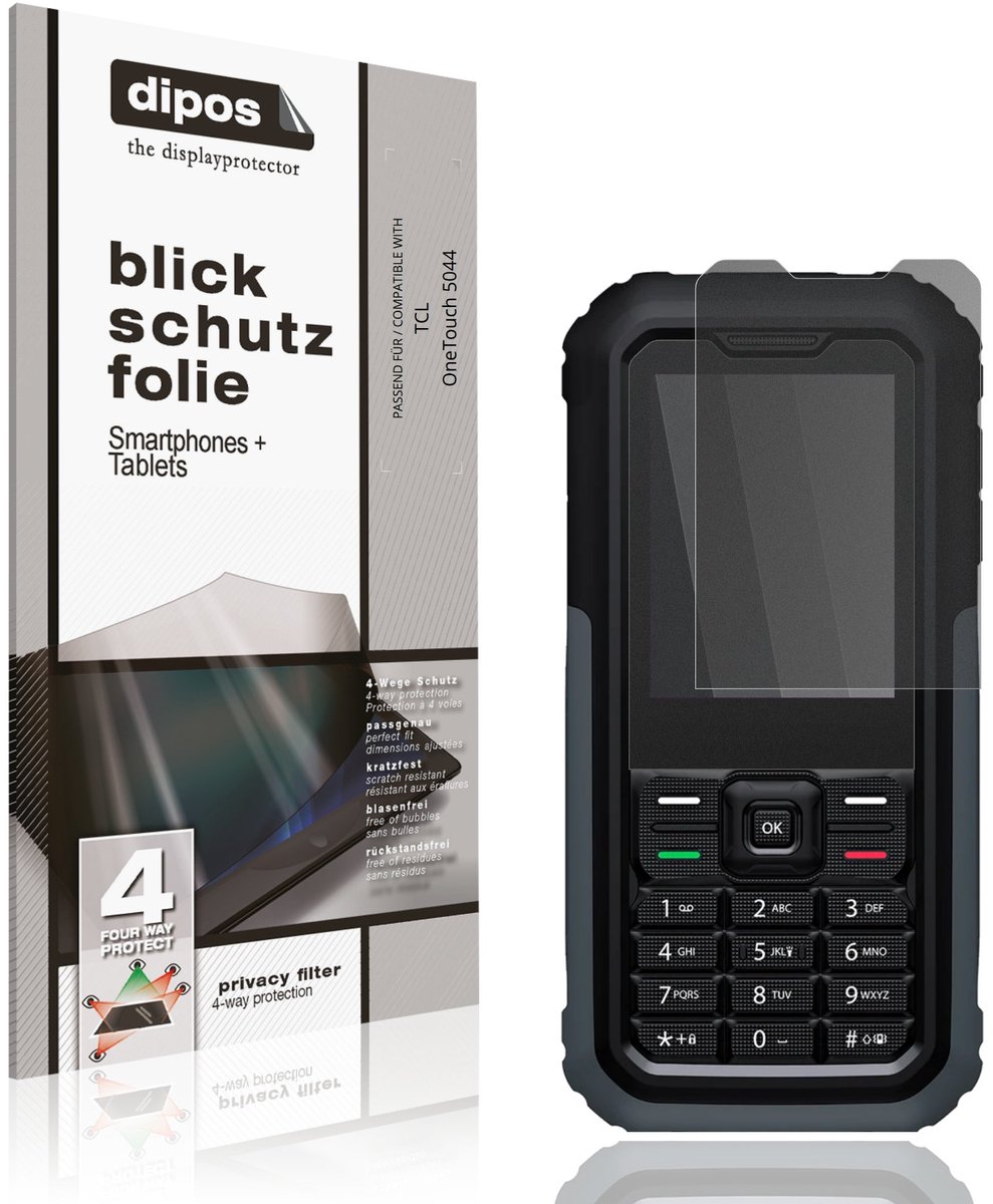 dipos – Matte Privacy Screenprotector geschikt voor TCL OneTouch 5044 | Anti-Spy Beschermfolie