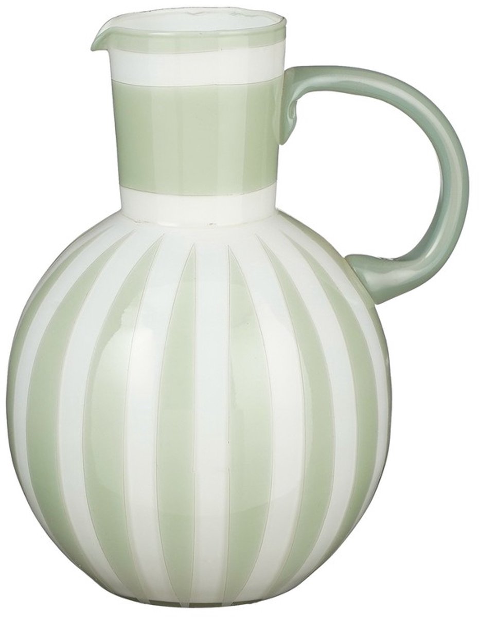 Mica Decorations Bazaar Vaas - H21 x Ø18 cm - Glas - Lichtgroen