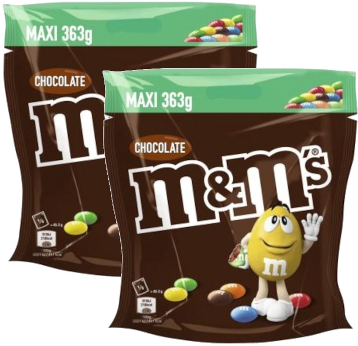 M&M Chocolate Maxi - Multipack - Melk Chocolade Snoepjes - 726g (2x363g)
