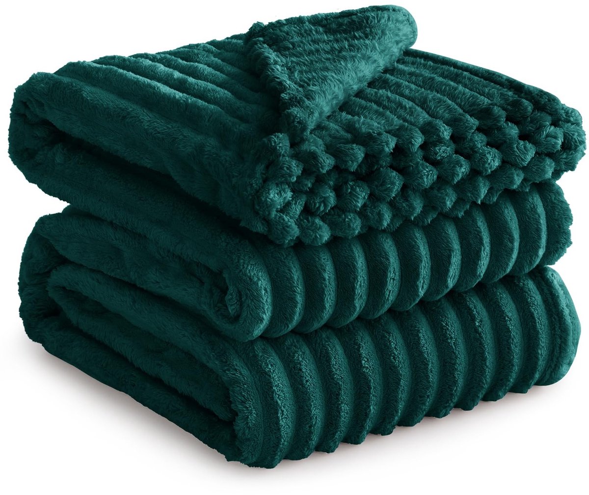 Elzusha - Fleece Dekentje met 3D Ribbelontwerp - Zacht en Warm - 220 x 240 cm