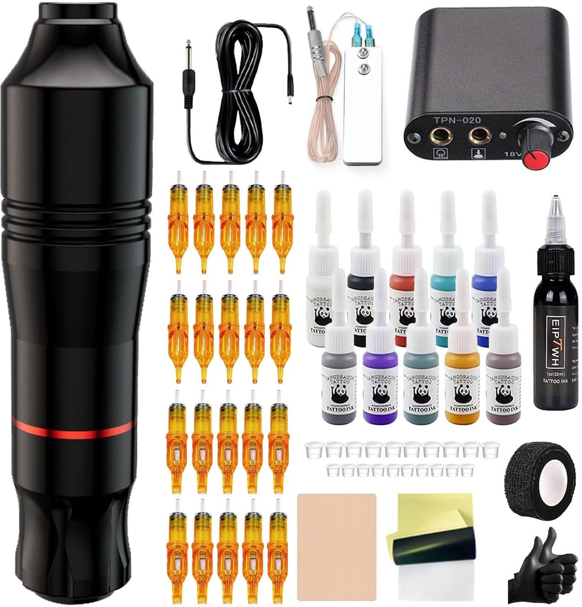 Elzusha - Rotary Machine Set - Inclusief 20 cartridges en mini voeding
