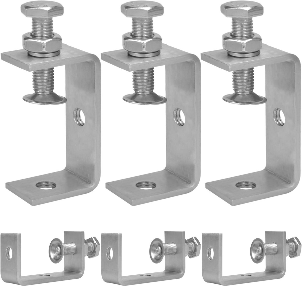 Elzusha - Set van 6 C-Klemmen van RVS voor Houtbewerking