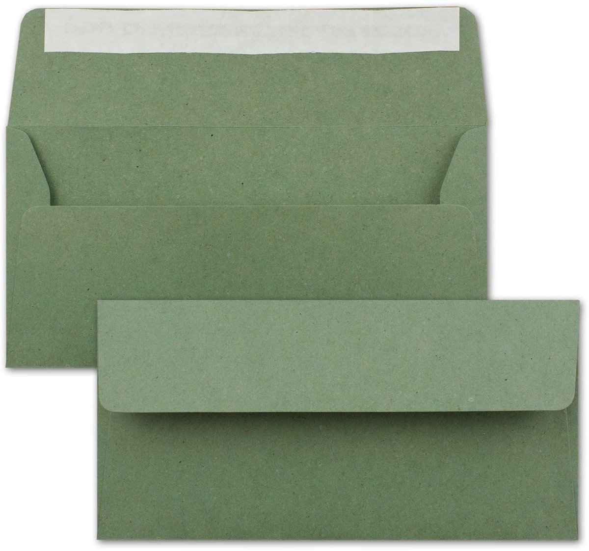 Elzusha - Kraftpapier Enveloppen - Groene Zelfsluitende Long 50 Stuks