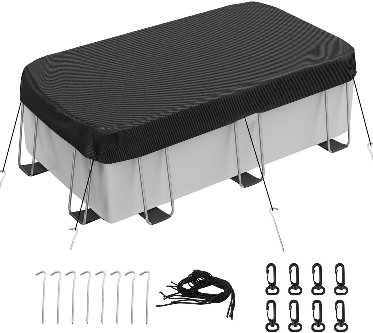 Elzusha - Heavy Duty Zwembadhoes 210D Oxford, 9x18ft