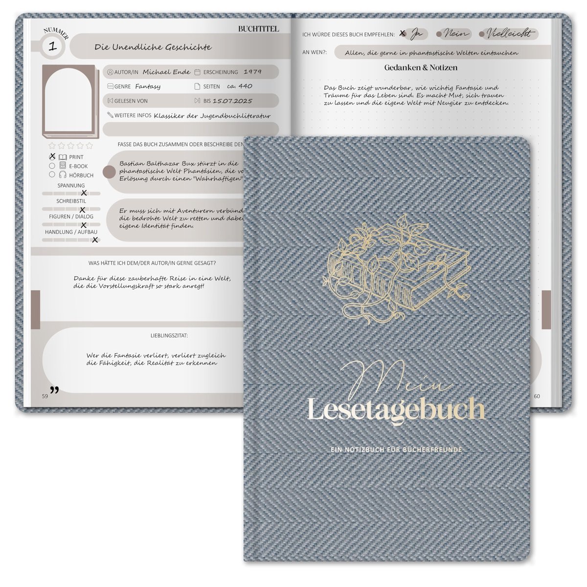 Elzusha - Dagboek voor Volwassenen, Blauw