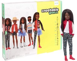 Elzusha - Creatable World Luxe Poppen Set - Aanpasbaar met Zwart Vlecht Haar