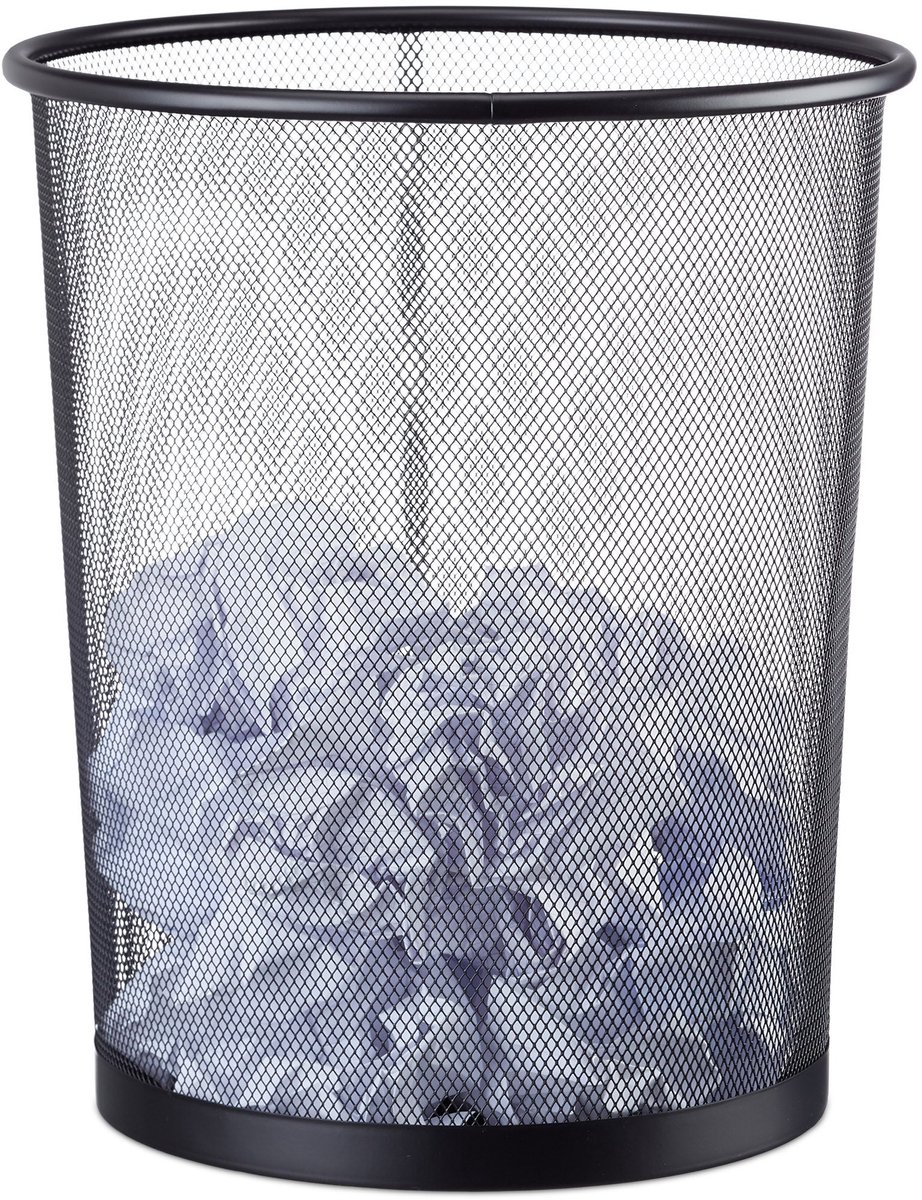 Elzusha - Decoratieve Metalen Prullenbak, 20 Liter