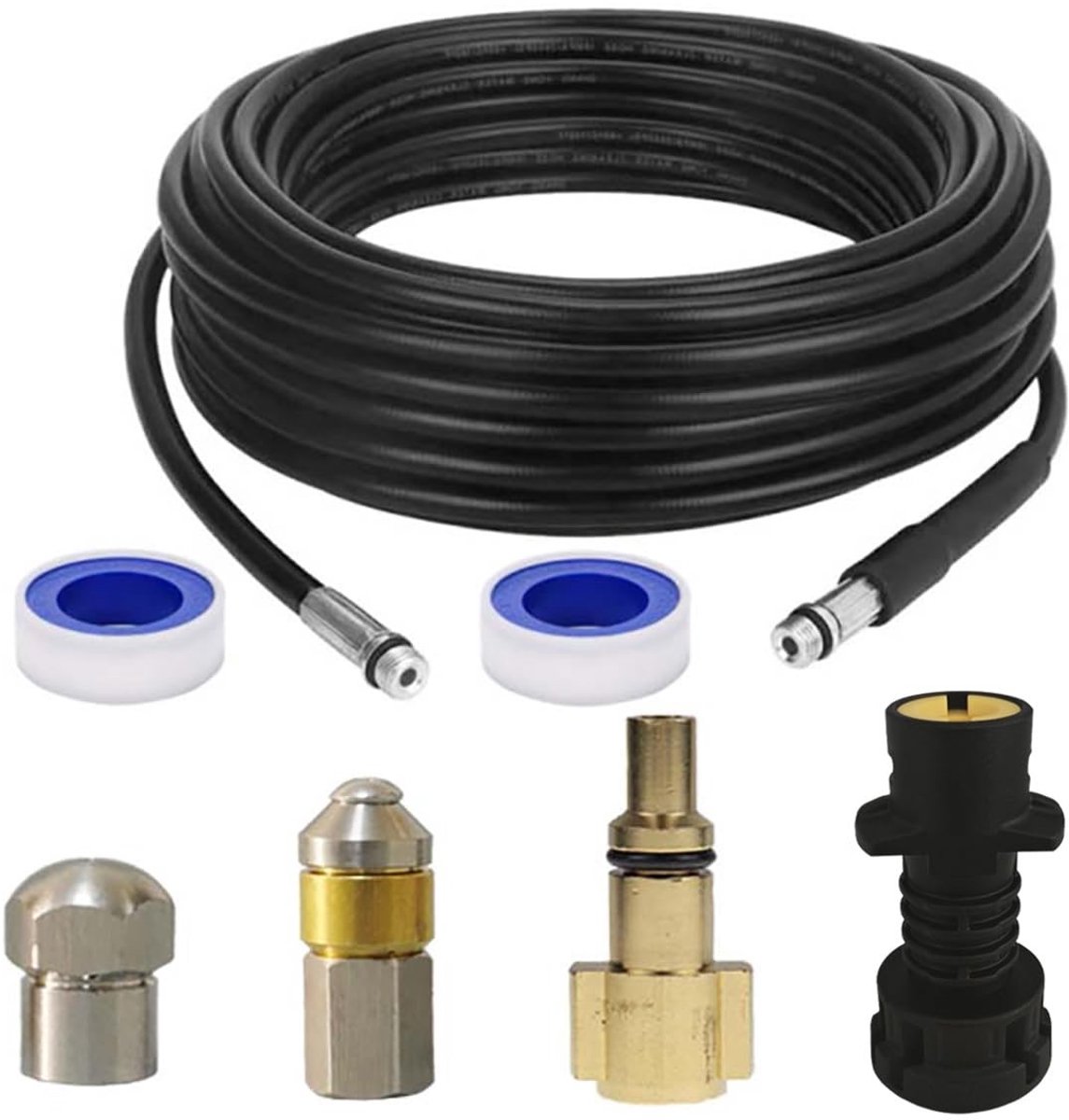 Elzusha - Afvoerslang Reinigingskit 15m met Jet Nozzles