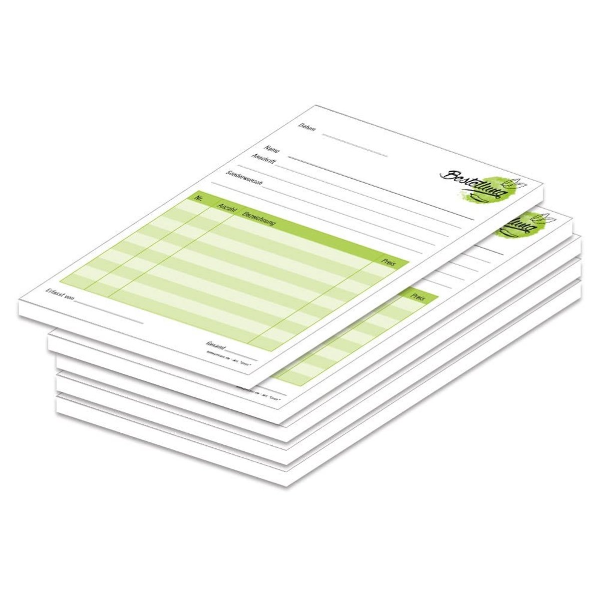 Elzusha - A5 Orderacceptatieblok voor de Horeca, Set van 5
