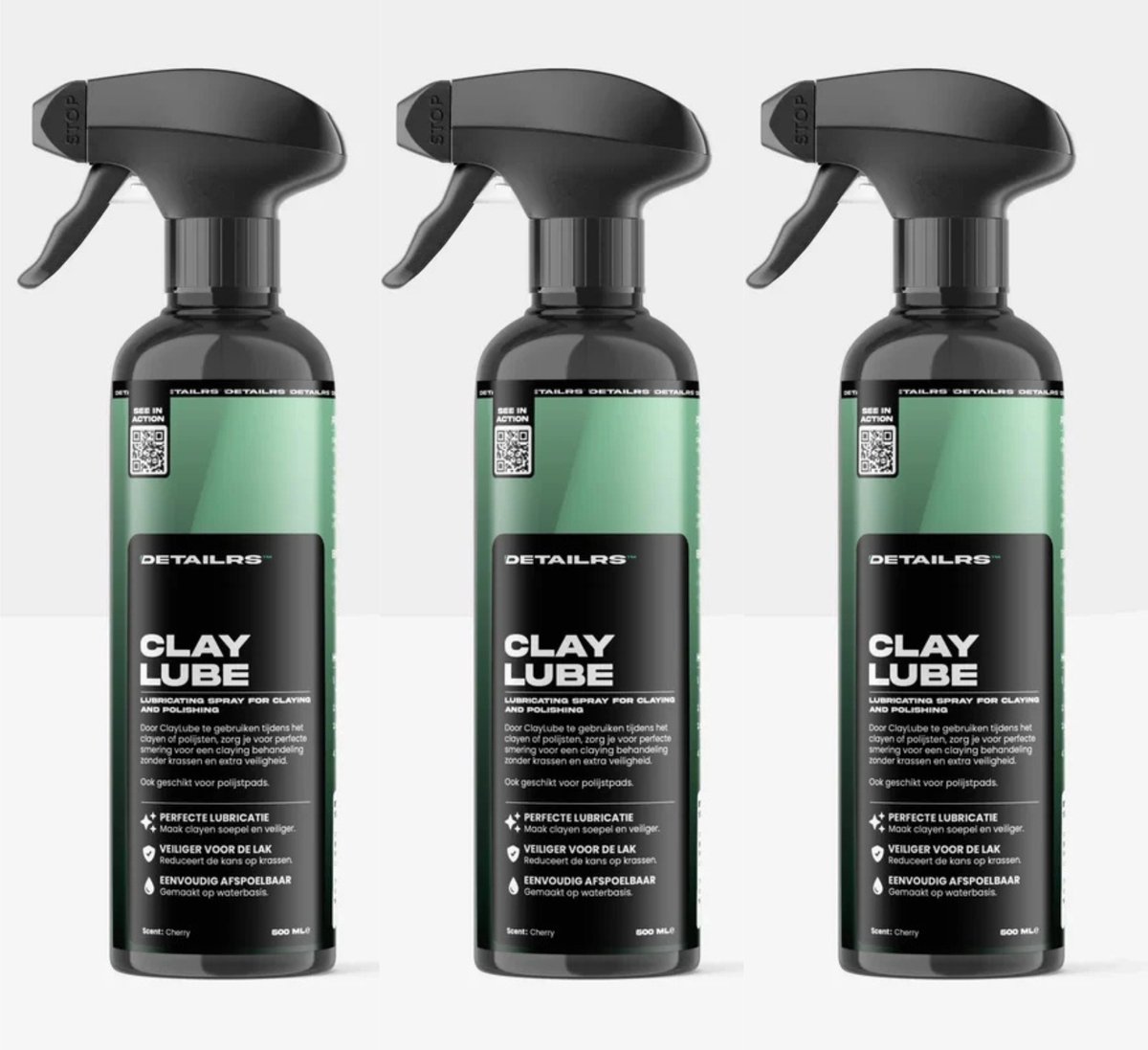 Detailrs Claylube 3-pack - Klei Voor Autolak - Auto Klei - Clay Lubricant - Autolak Reinigen - Autoreiniger - 1.5L
