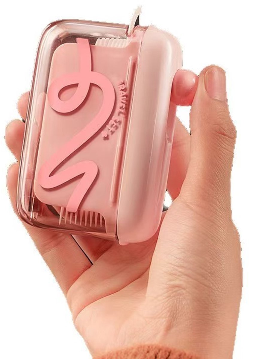 Flosser Dispenser - Tandenstokerhouder - Flosdraad Houder - Automatische Flosdoos - Tandenragers Opberger - Reisetui - Mondverzorging - Badkamer Accessoires - Draagbaar - Navulbaar - Reisformaat - Toiletartikelen - Roze - 1 Stuk
