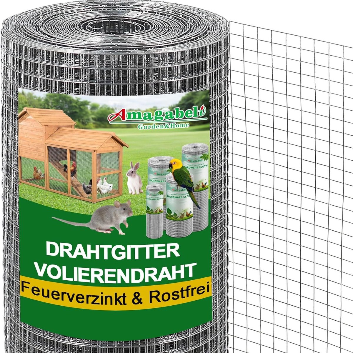Draadgaas - Thermisch Verzinkt - 1,2 m x 5 m - Roestvrij Staal - Voor Tuin en Dierenbescherming