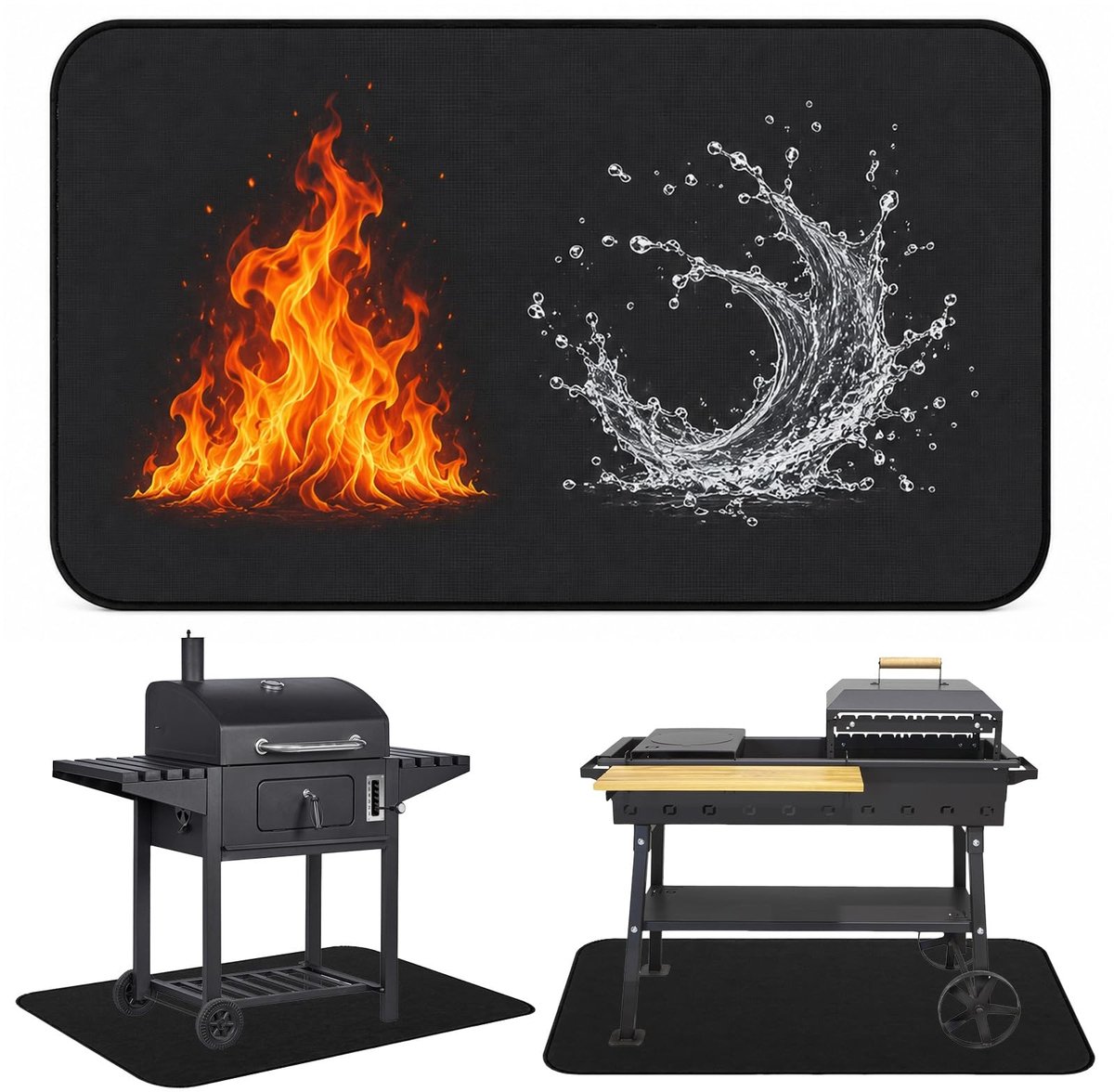 Elzusha - Brandwerende Onderlegger 100 x 150 cm voor Grillen
