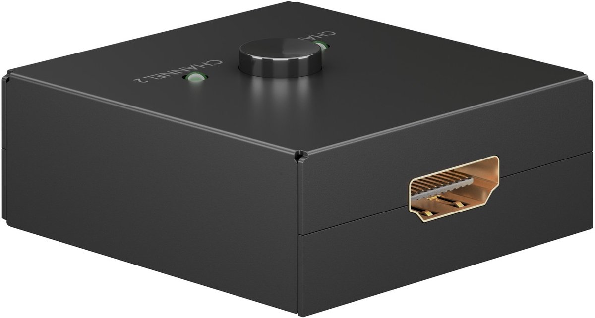 Goobay HDMI-switchbox 2 til 1, 4K @ 30 Hz, Uitgang, type: HDMI-bus (type A)