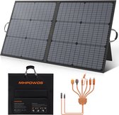 MHPOWOS 110W Opvouwbaar Zonnepaneel, Monokristallijn ETFE Zonnecollector met verstelbare steunen, IP67 waterdicht voor powerstation, kamperen en camper