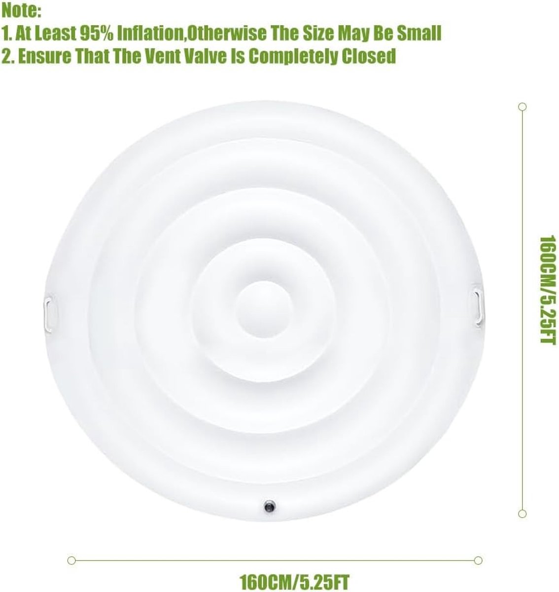 Opblaasbare Spa-deken - Wit - 160 cm - Duurzaam PVC - Voor Ronde Opblaasbare Spa