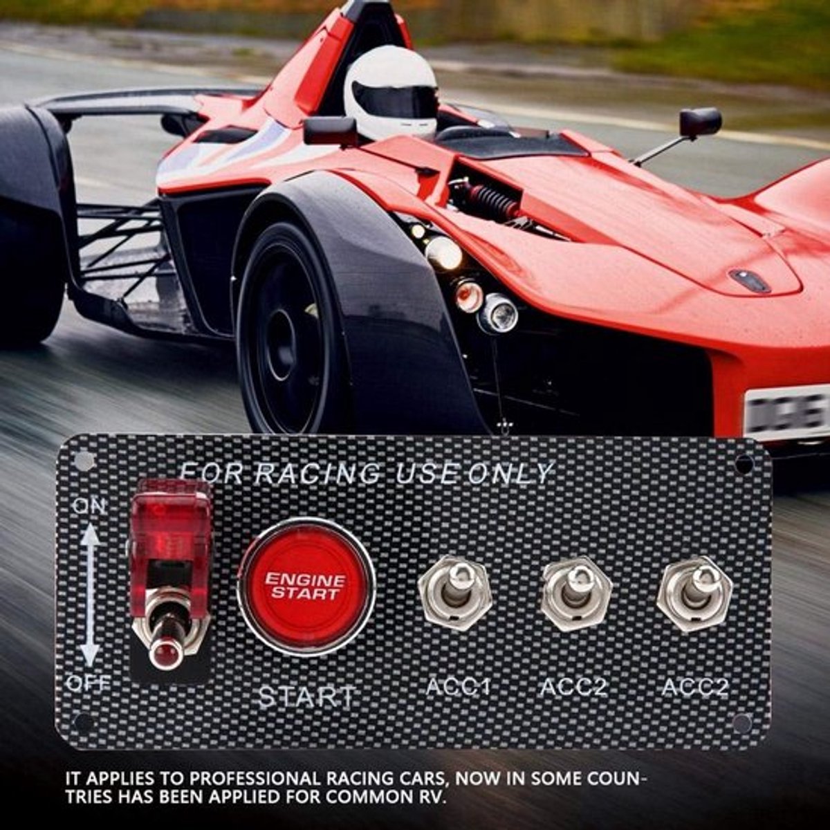 Allecto - Ignition Switch Panel - Starter Switch - Voor Racing en Motorhomes