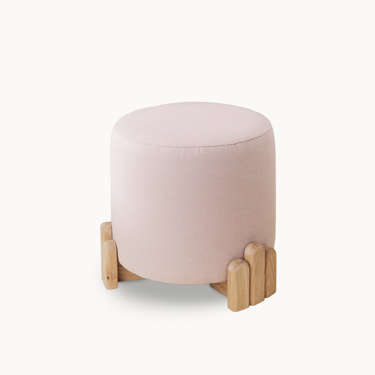 Your Little King Poef Little - Pretty in Pink - Dutch Design - Handgemaakt in Nederland - Eikenhout