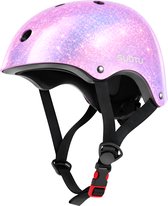 Suotu Kinderhelm - Verstelbare Fietshelm & Skatehelm - Voor Fietsen, Steppen, Skateboarden & BMX - Maat S - Paars