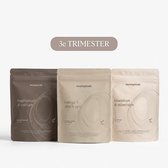 MomPwdr 3e Trimester Bundel - Zwangerschap Vitamine en Mineralen - Foliumzuur Zwanger - Magnesium - Omega 3 - Calcium - Zwanger - Mama Vitamine