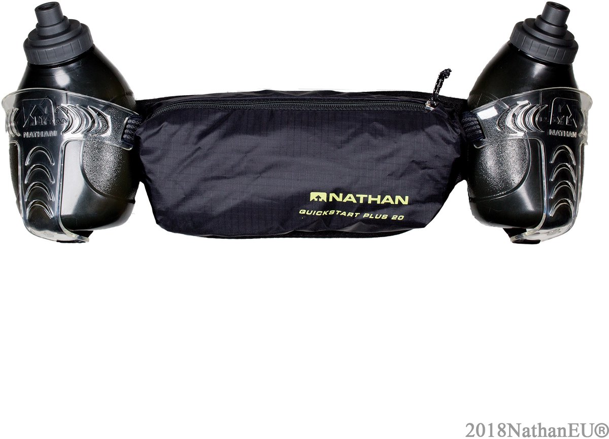 Nathan QuickStart Plus 20 2x300ml Black - Drinkgordel
