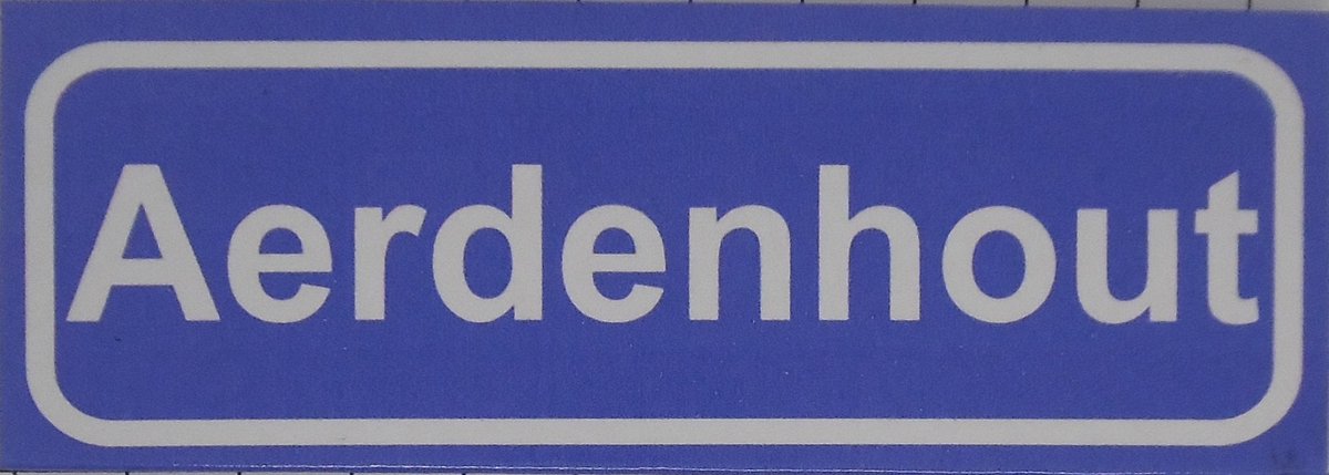 Souv© - koelkast magneet - plaatsnaam bord - kombord - souvenir - koelkastmagneetje - relatiegeschenk Aerdenhout