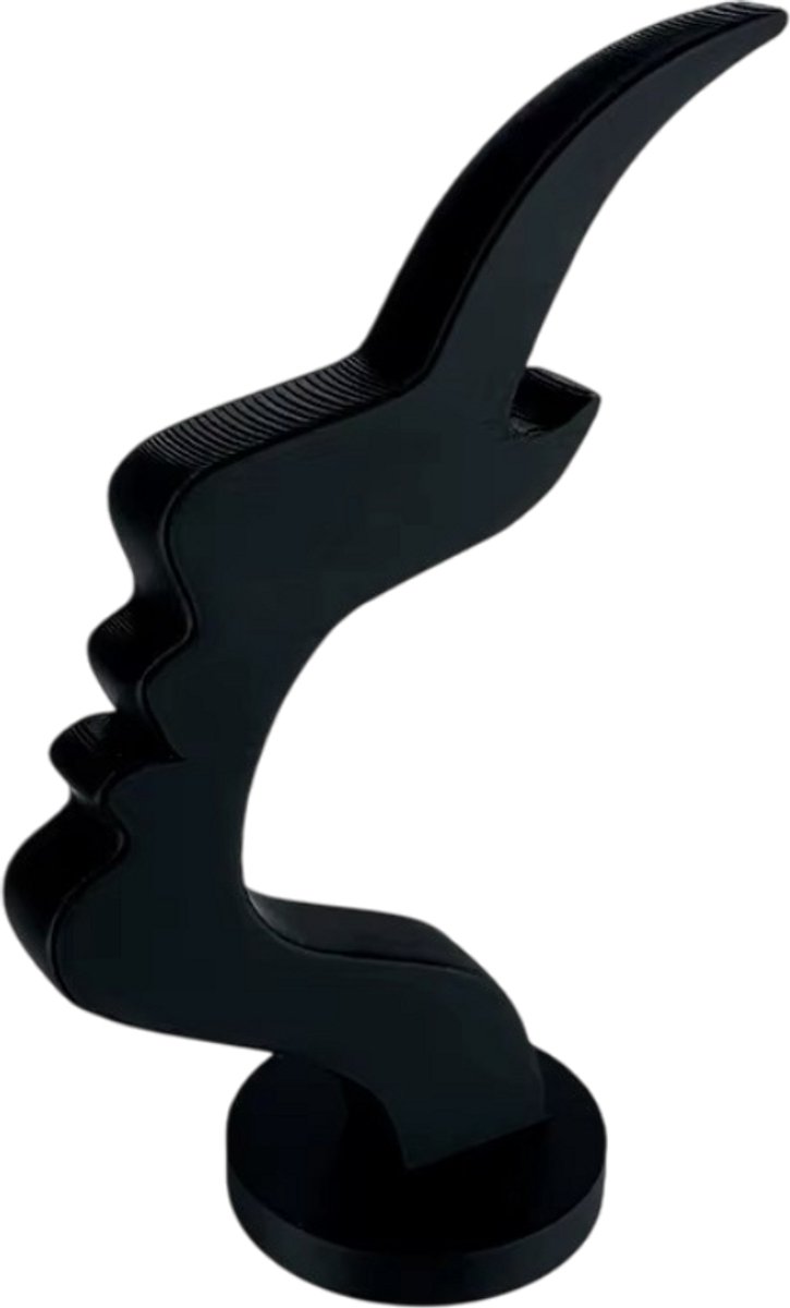 Minimalistische Menselijke Profiel Brilhouder – 3D Gedrukte Zijgezicht Brillenstandaard, Praktische Bureau Organizer, Lijnkunst Decoratie, Uniek Ornament voor Kantoor, Slaapkamer & Woonkamer – Zwart