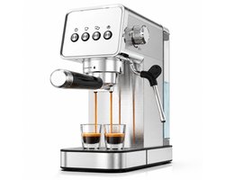 Espressomachine 20 Bar – Met Stoompijpje – Afneembaar Waterreservoir en Lekbak – Voor Thuisgebruik