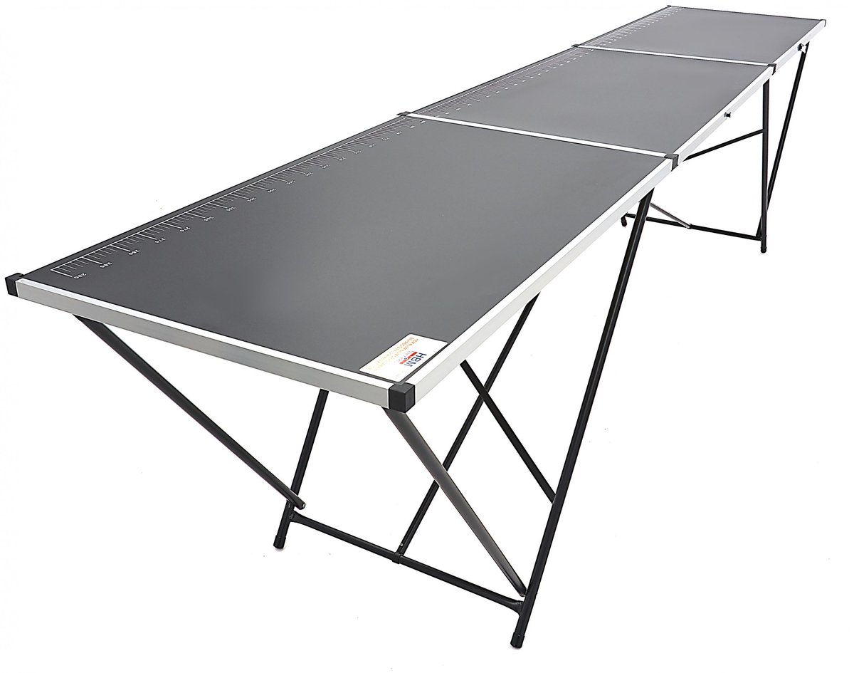 Tavolo per carta da parati pieghevole in alluminio HBM 300 x 60 x 77 cm - Tavolo Pieghevole - Carta Parati - Artigianali - Misurare Materiale