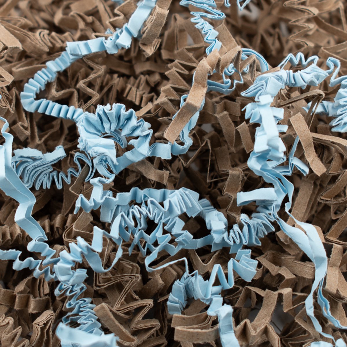 SizzlePak opvulmateriaal - decoratiemateriaal - blauw/naturel - babyshower mix - 1,25 kg