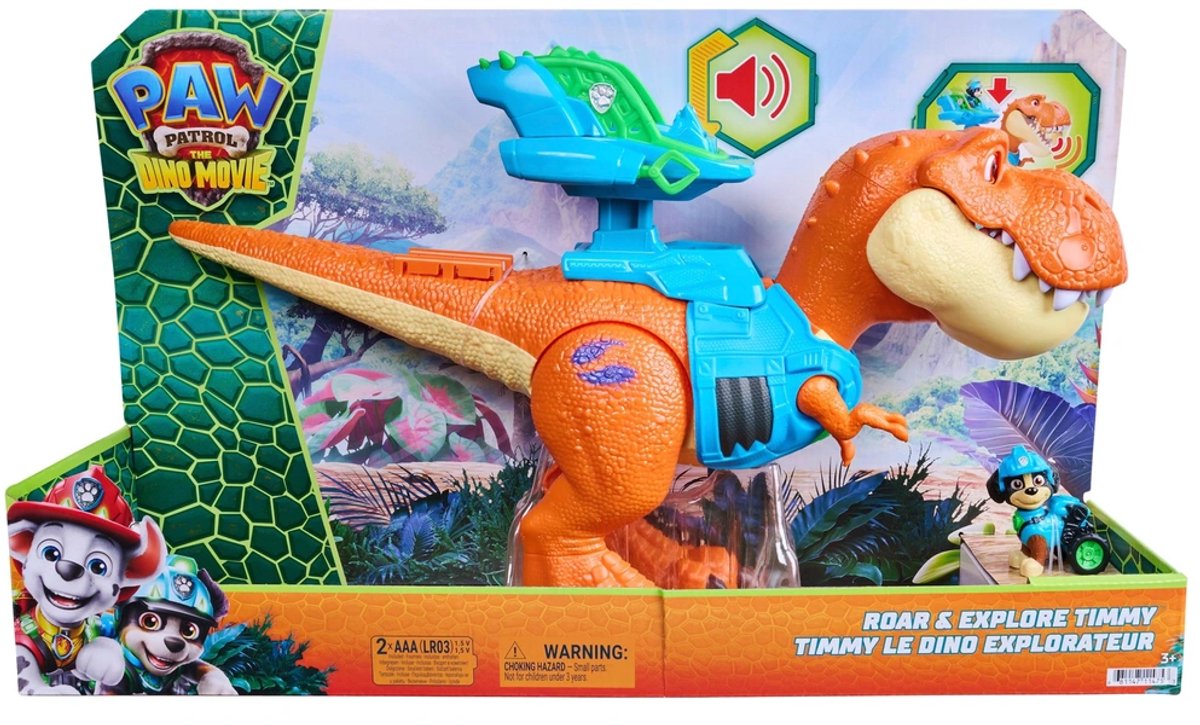 PAW Patrol - T-Rex Timmy met Licht en Geluid + Rex Figuur - Hoogte 25 cm - Paw Patrol Speelgoed vanaf 3 Jaar - Paw Patrol Dino Movie - Dino Film - Dinosaurus Speelgoed - Dinosaurussen - T Rex Figuren — cadeau in Spellen & Speelgoed - foto 5