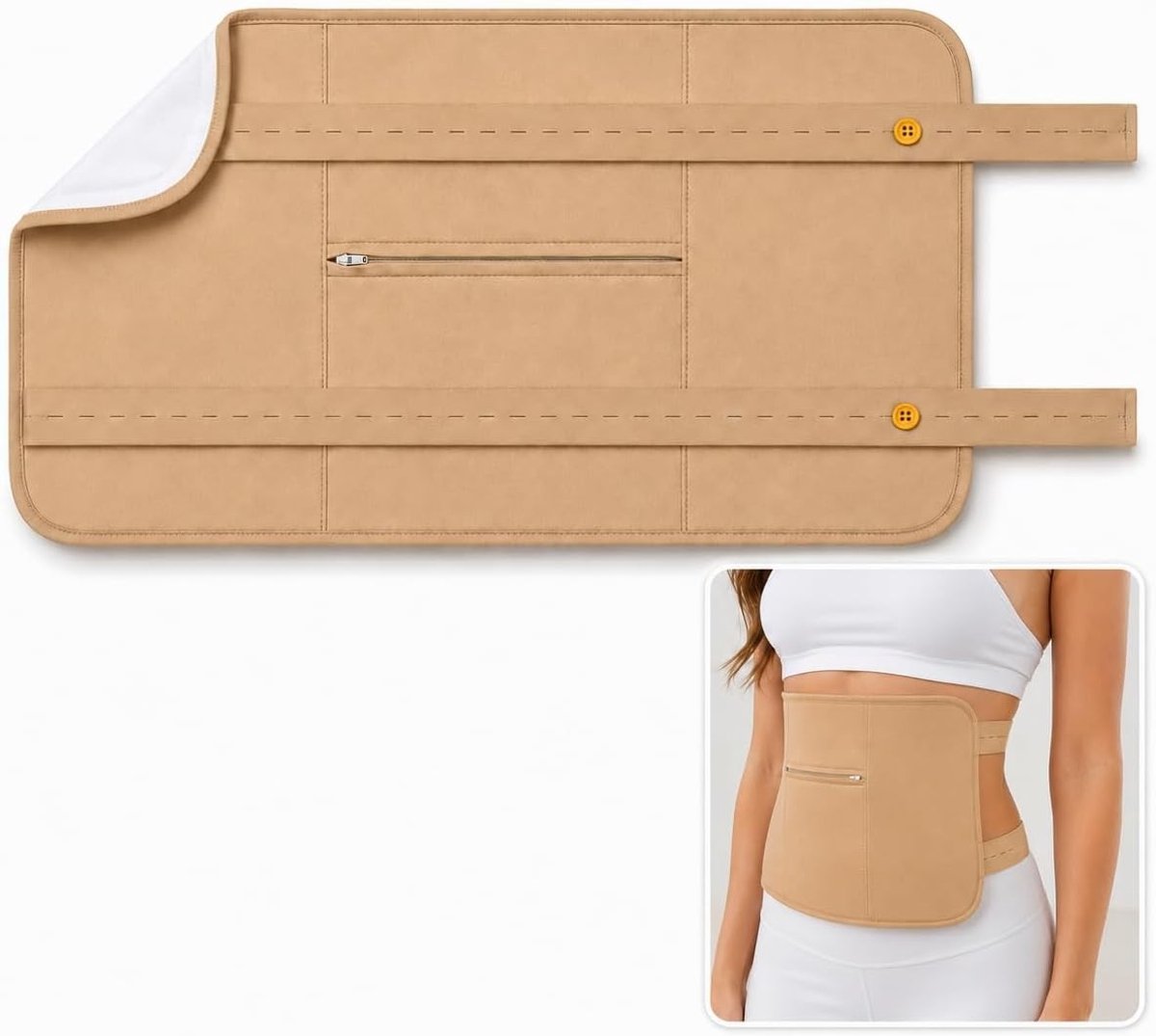 Castor olie wraps - Herbruikbaar wikkelkompres - Biologisch - Voor lever detox en spijsverteringsondersteuning