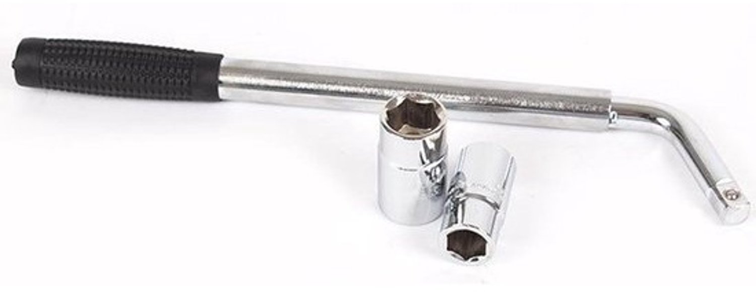 Generisch wielmoersleutel - Voor wielmoeren | Telescopische beschermingssteeksleutel | Wielmoersleutel | Compact, geïntegreerd en draagbaar gereedschap met adapter, verstelbaar voor bandenwissels
