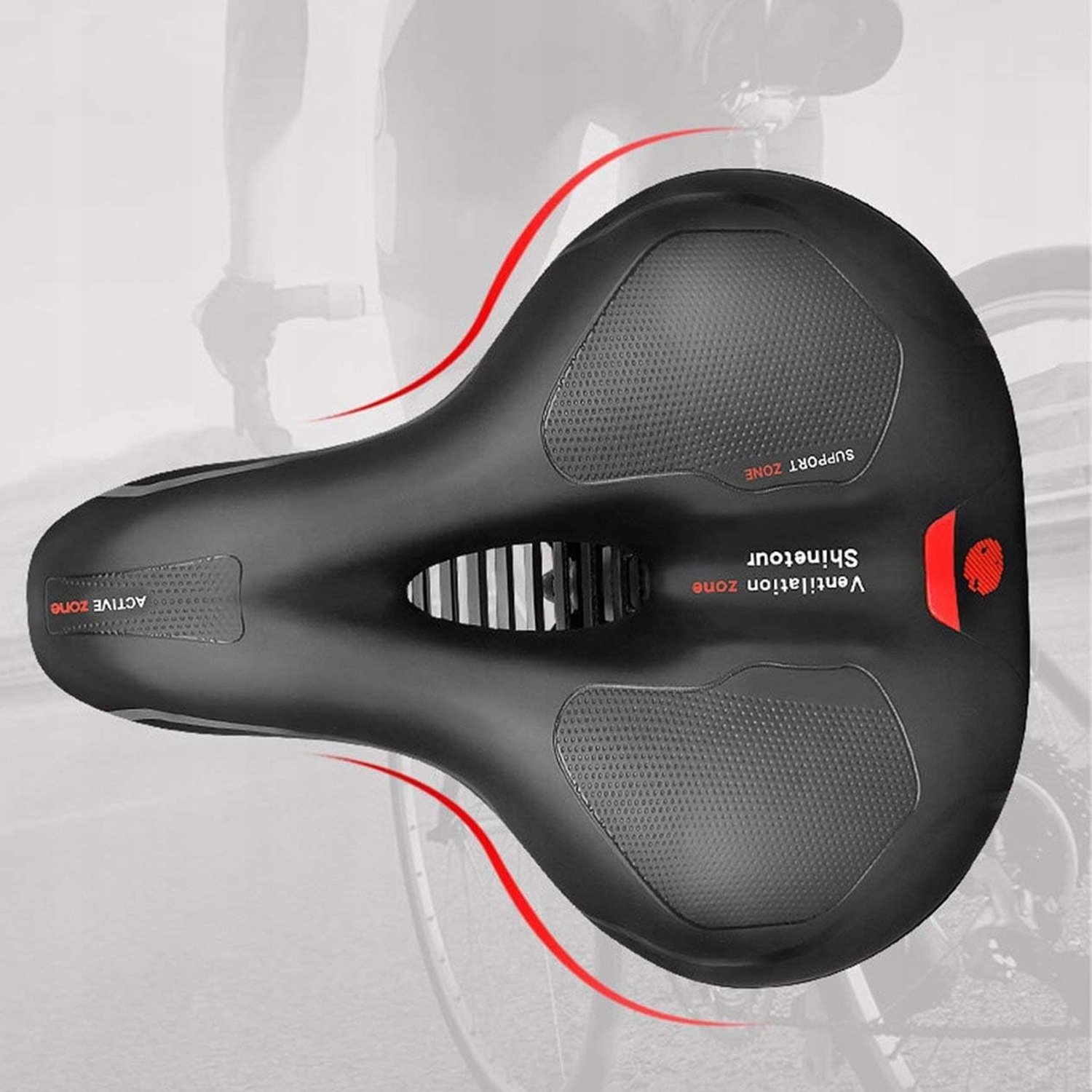 Comfortabel Fietszadel met Dik Schuim en Schokdempers - Universeel